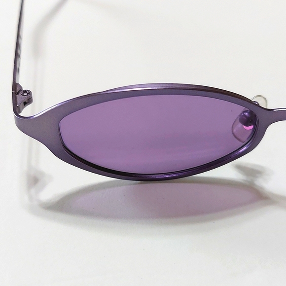 Martine Sitbon NWOT Unisex Silver/Lavender Frame With Same Lenses Sunglasses - Picture 2 of 10